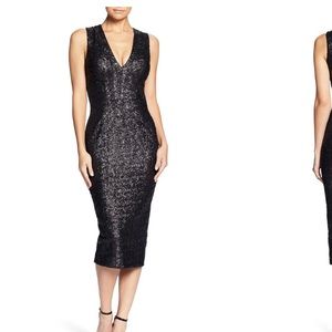Dress The Population Rani Midi Sequin Dress Black